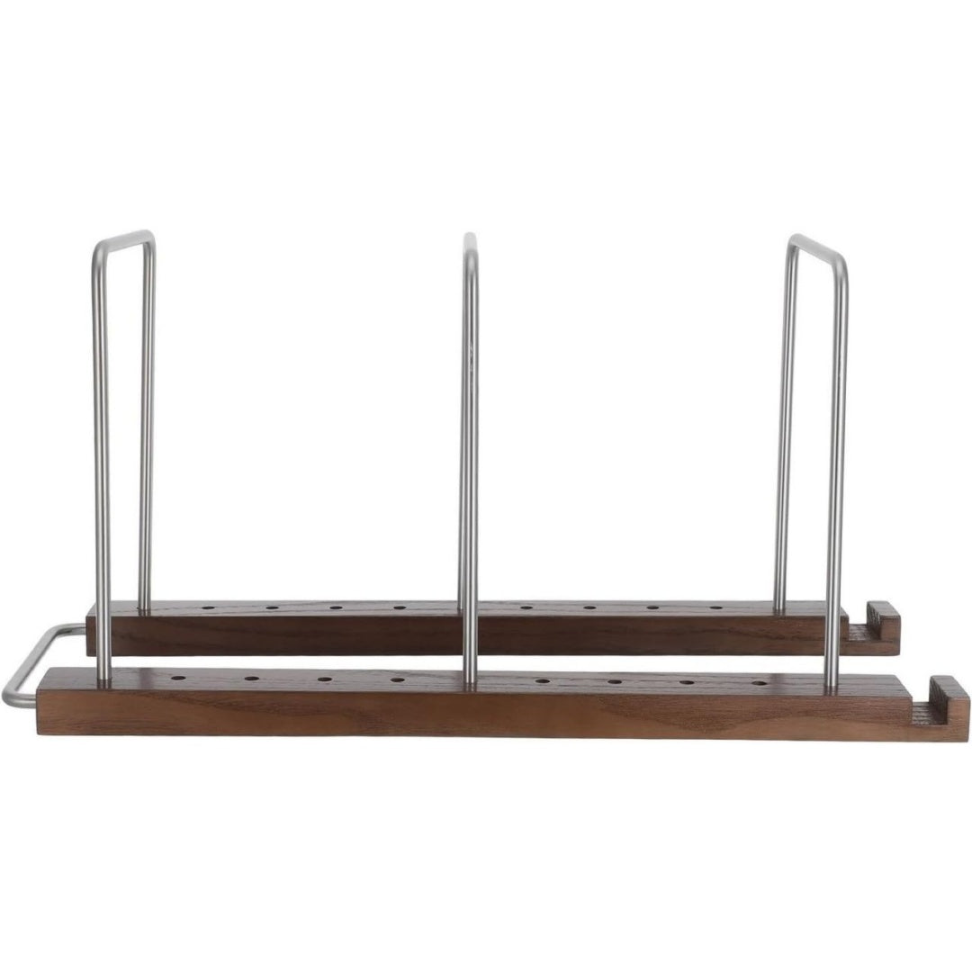 Robusto e Legno Massello Porta CD modulari Acciaio Inox